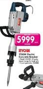 Ryobi 1700W Electric Concrete Breaker-DH45K Each