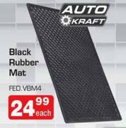 Auto Kraft Black Rubber Mat-Each