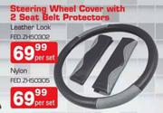 Steering Wheel Cover With 2 Seat Belt Protectors-Per Set