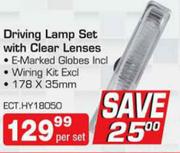 Driving Lamp Set With Clear Lenses-Per Set