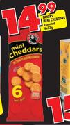 Bakers Mini Cheddars Assorted-6 x 33g