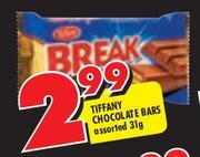 Tiffany Chocolate Bars Assorted-31g