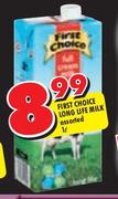 First Choice Long Life Milk Assorted-1L