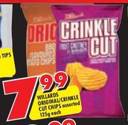 Willards Original/Crinkle Cut Chips Assorted-125g Each