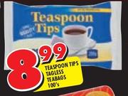 Teaspoon Tips Tagless Teabags-100's