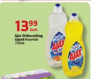 Ajax Dishwashing Liquid Assorted-750ml Each