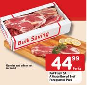 PnP Fresh SA A Grade Boxed Beef Forequarter Pack-Per Kg Each