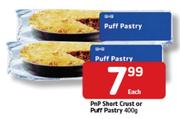 PnP Short Crust Or Puff Pastry - 400g Each