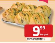 PnP Garlic Rolls - 6's Per Pack