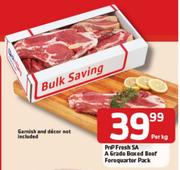 PnP Fresh SA A Grade Boxed Beef Forequarter Pack-Per Kg