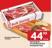 PnP Fresh SA A Grade Boxed Beef Forequarter Pack - Per Kg