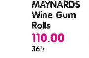 Maynards Wine Gum Rolls-36's