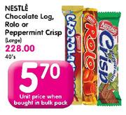 Nestle Chocolate Log, Rolo Or Peppermint Crisp (Large)-Each