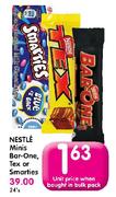 Nestle Minis Bar-One, Tex Or Smarties-Each