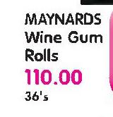 Maynards Wine Gum Rolls-36's