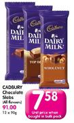 Cadbury Chocolate Slabs(All Flavours)-90g Each