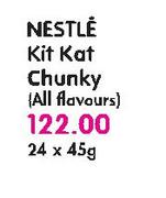 Nestle Kit Kat Chunky(All Flavours)-24X45gm
