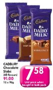 Cadbury Chocolate Slabs(All Flavours)-90Gm