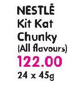Nestle Kit Kat Chucky(All Flavours)-24x45Gm