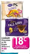 Cadbury Chocolate Or PS Eclairs(All Flavours)-Each