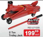 Auto Kraft 2 Ton Trolley Jack(FED.VJ71205)-Each