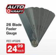 Auto Kraft 26 Blade Feeler Gauge(FED.VFG26)-Each