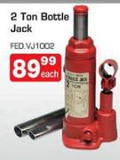 Auto Kraft 2 Ton Bottle Jack(FED.VJ1002)-Each