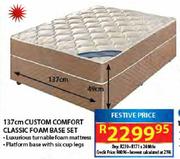137cm Custom Comfort Classic Foam Base Set