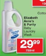 Elizabeth Anne's & Purity Baby Laundry Wash-750ml