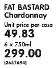 Fat Bastard Chardonnay-6x750ml