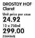 Drostdy HOF Claret-12x750ml