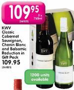 KWV Classic Cabernet Sauvignon, Chenin Blanc And Balsamic Reduction In Gift Pack-750ml