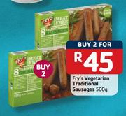 Fry's Vegetarian Traditional Sausages-2x500g