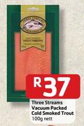 Three Streams Vacuum Packed Cold Smoked Trout-100g