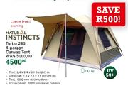 Natural Instincts Turbo 240 4-Person Canvas Tent
