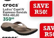 Crocs Ladies' Capri IV Espresso Sandals
