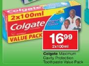 Colgate Maximum Cavity Protection Toothpaste Value Pack-2x100ml Each