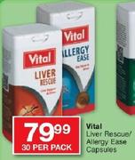 Vital Liver Rescue/Allergy Ease Capsules-30 Per Pack