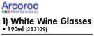 Arcoroc White Wine Glasses-12 x 190ml