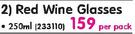 Arcoroc Red Wine Glasses-250ml Per Pack