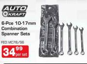 Auto Kraft 6-Pce 10-17mm Combination Spanner Sets(FED.VIC78/S6)-Per Set