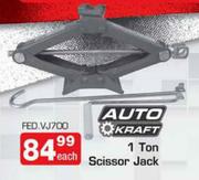 Auto Kraft 1 Ton Scissor Jack-Each