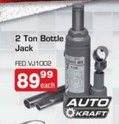 Auto Kraft 2 Ton Bottle Jack(FED.VJ1002)-Each