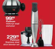  Platinum Stainless Steel Stick Blender Set 