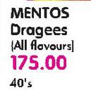 Mentos Dragees(All Flavours)-40's
