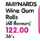 Maynards Wine Gum Rolls(All Flavours)-36's