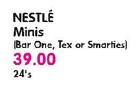 Nestle Minis(Bar One, Tex or Smarties)-24's