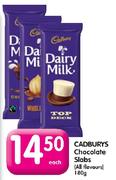 Cadbury Chocolate Slabs(All Flavours)-180gm Each