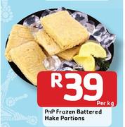 PnP Frozen Battered Hake Portions-Per Kg