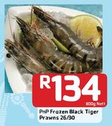PnP Frozen Black Tiger Prawns 26/30-800g Nett